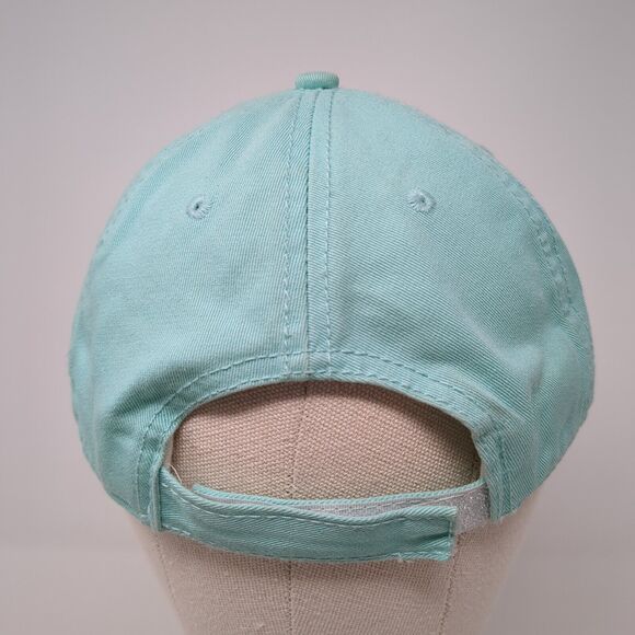 Orange Beach Sea Turtle Strapback Hat Blue One Size Solid Adjustable - Picture 5 of 8